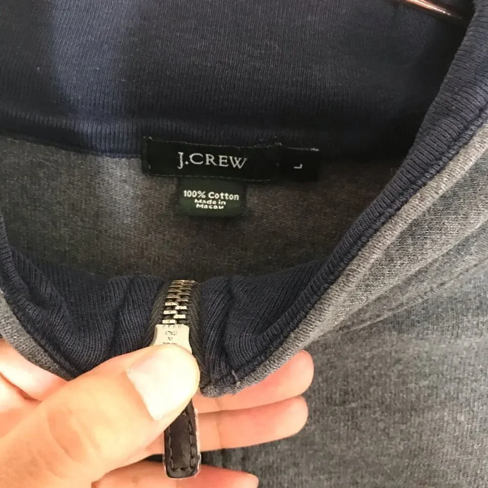 Men’s j crew‎ grey half zip sweater